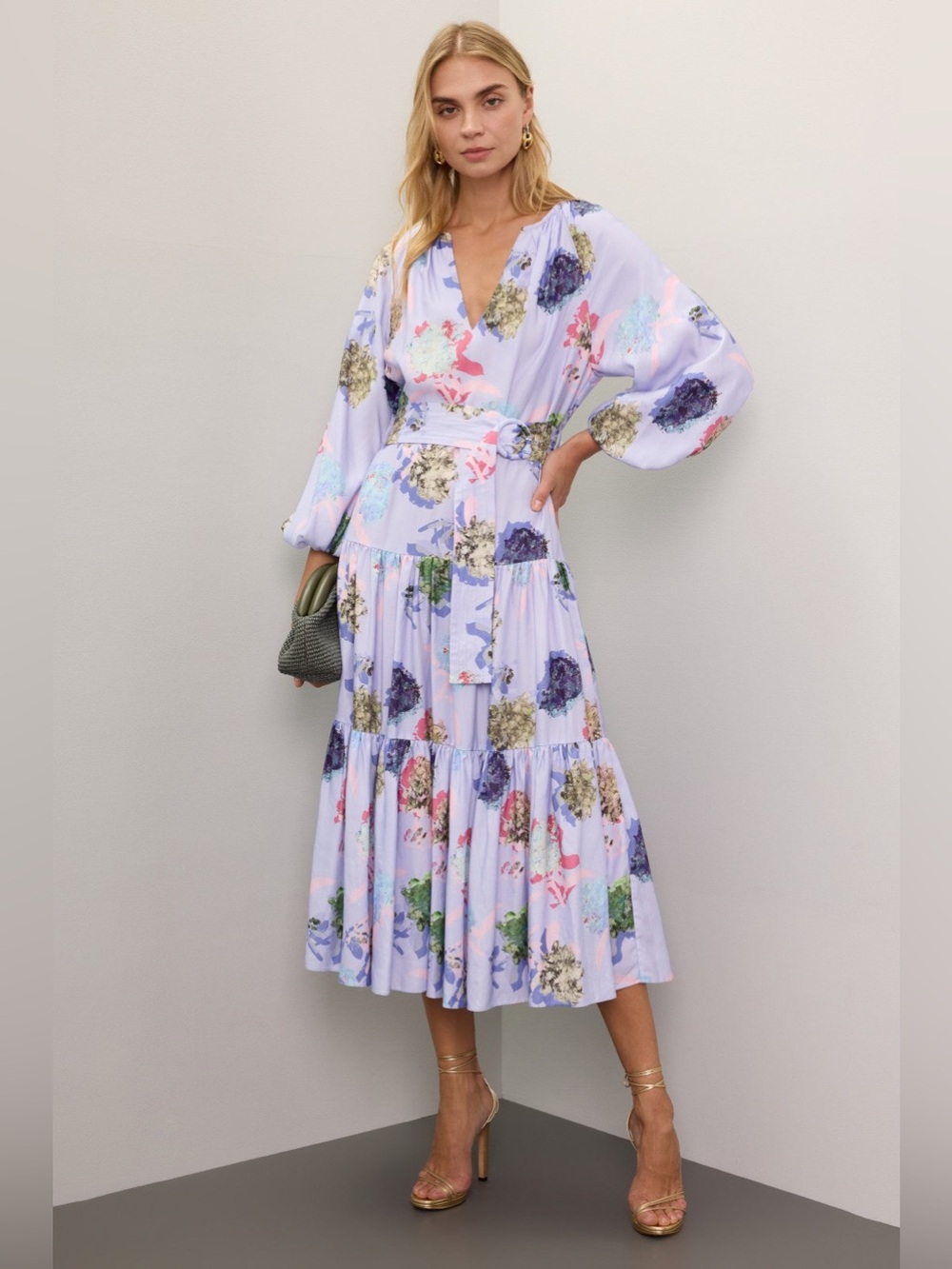 Prabal Gurung x RTR Printed Tiered Dress
